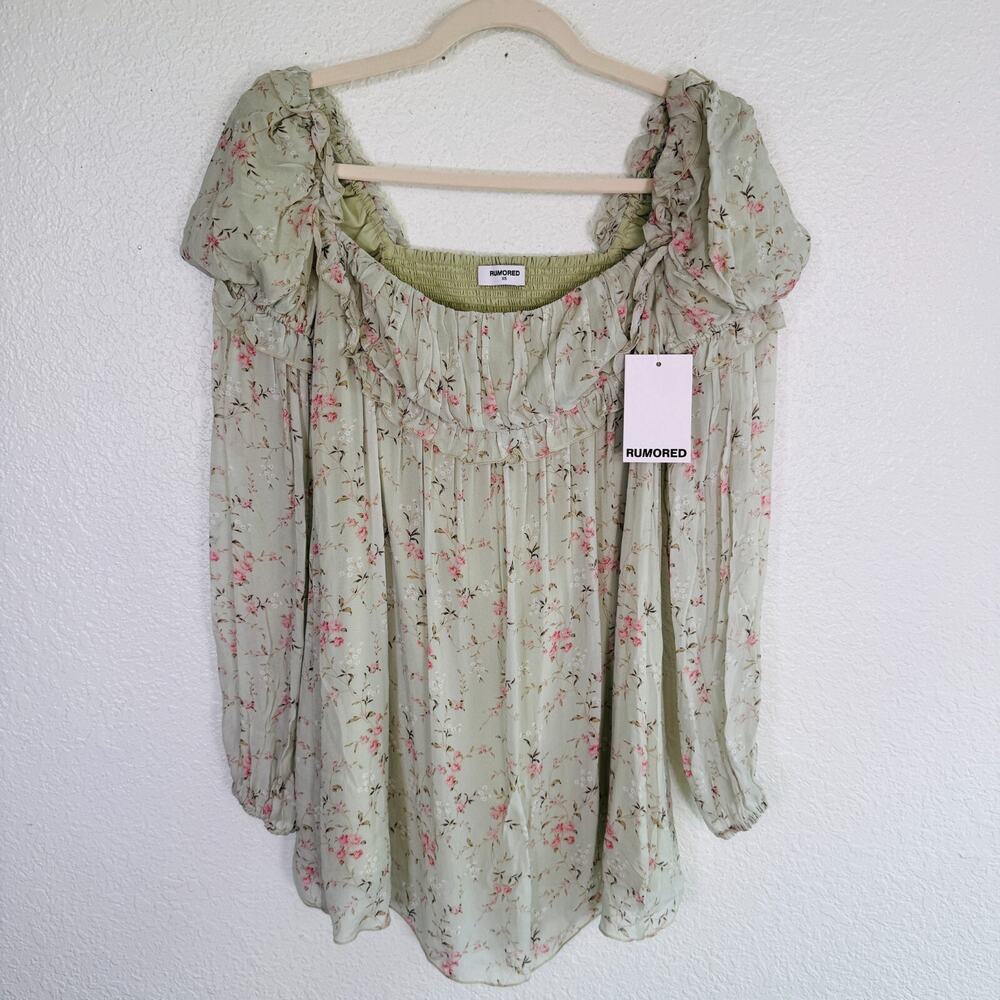 Rumored Only You Mini Dress Women XS Floral Sundress Cottage Core Festival NEW